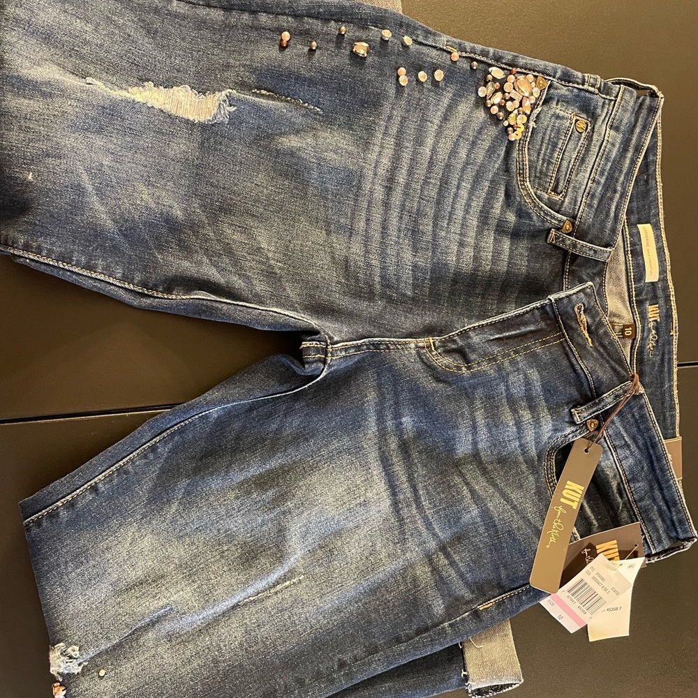 KUT Catherine Ankle Straight Leg Jean